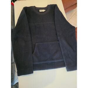 Wellen Sweater Mens Extra Large Blue Recycled Polyester Fleece Pullover Pocket
